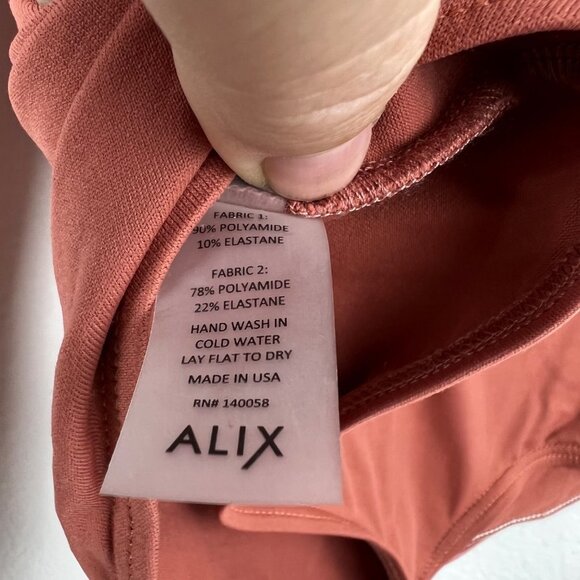ALIX NYC Jensen Long Sleeve Thong Bodysuit Top in Clay, Size Medium, NWT! - Picture 13 of 14